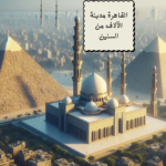 صورة للاهرامات وبعض المعالم الاسلامية بمدينة القاهرة