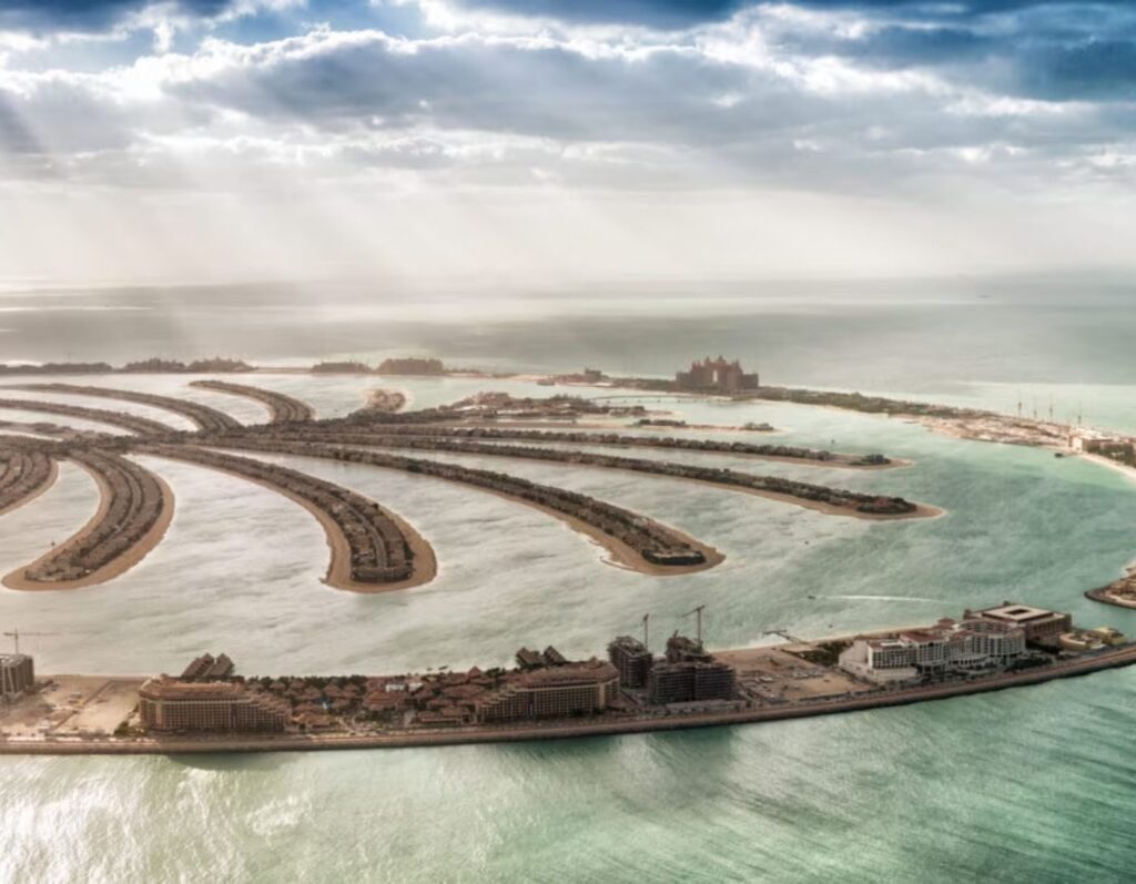 صورة لجزيرة النخلة في دبي